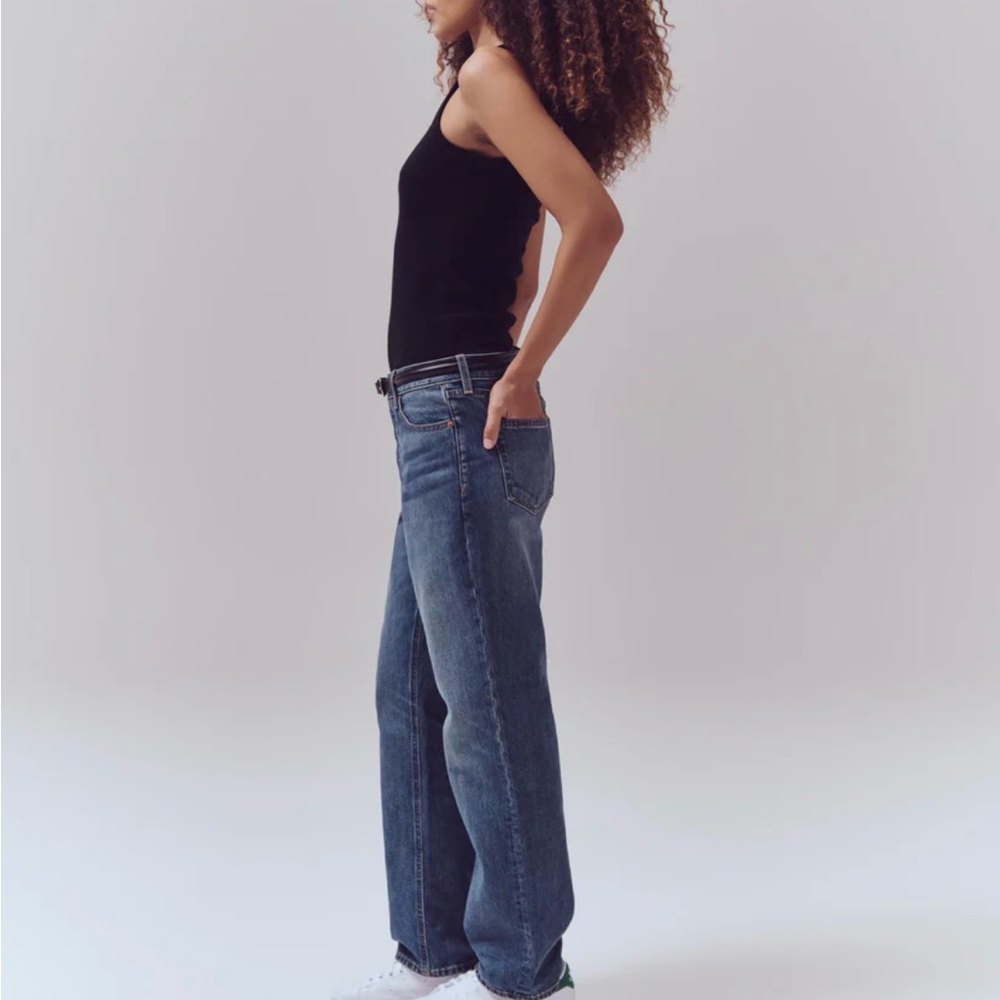 ALEX MILL NWOT The Bev Jean Relaxed Straight Leg Vintage Dark Indigo Mid Rise…